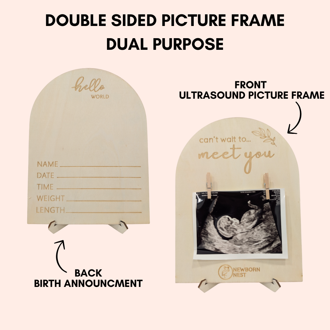 "Waiting to Meet You" Ultrasound Photo Frame