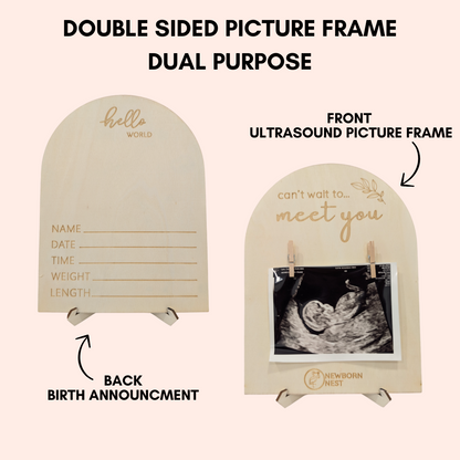 "Waiting to Meet You" Ultrasound Photo Frame